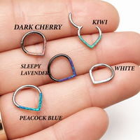 Opal Titanium Heart Clicker 16g