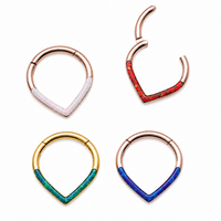 Opal Titanium Heart Clicker 16g