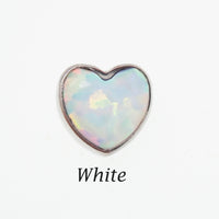 Opal Heart Dermal Top, 14g (1.2mm thread)