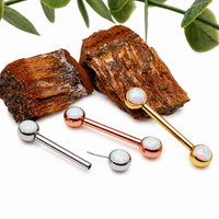 Opal Push Fit Nipple Bars 14g, 16g