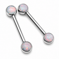 Opal Push Fit Nipple Bars 14g, 16g