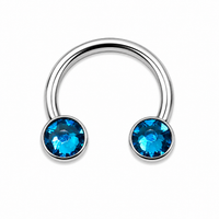 Titanium Zircon blue Crystal Horseshoe