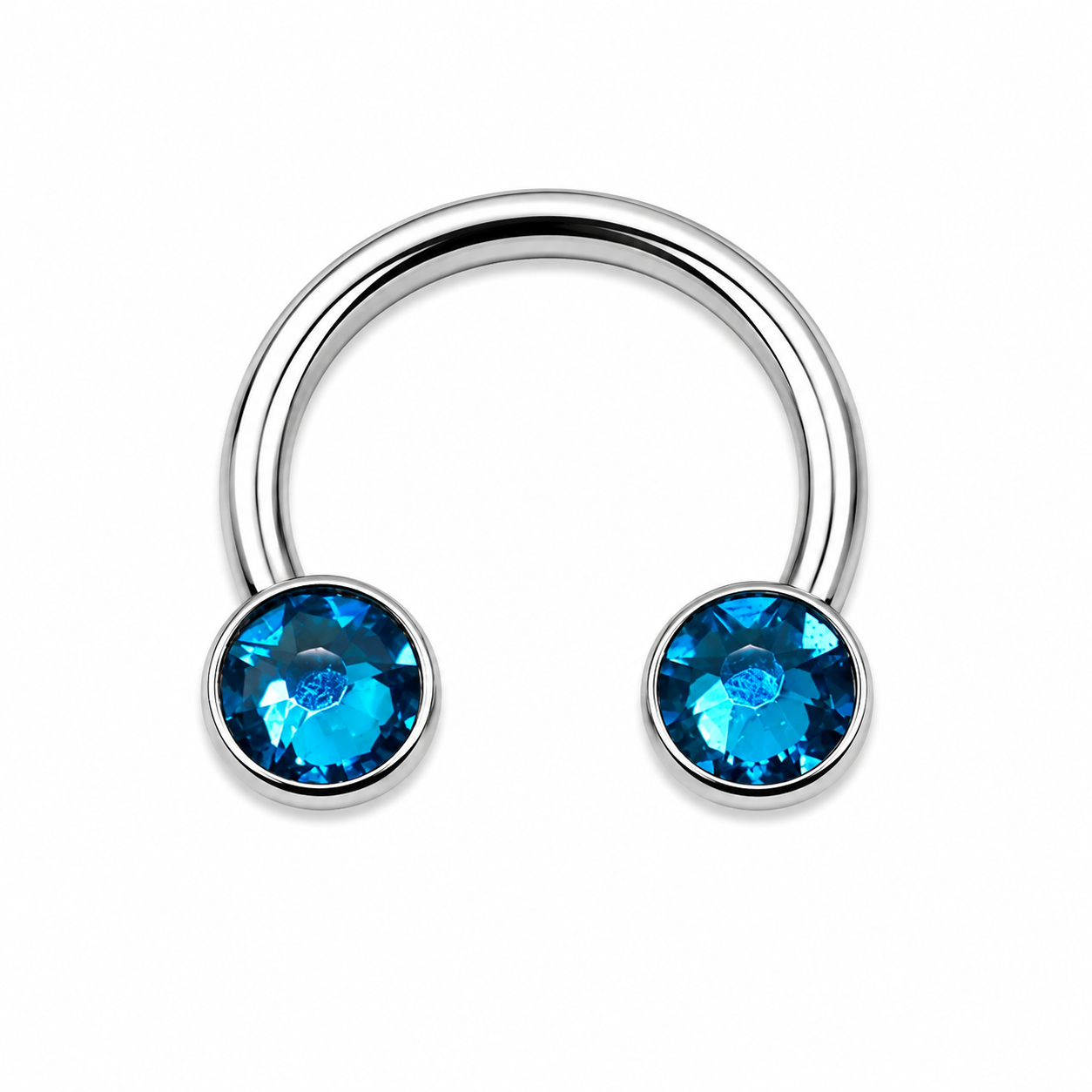 Titanium Zircon blue Crystal Horseshoe