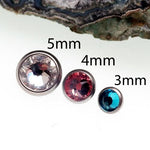 16g Titanium & Crystal Attachments Tops - pure piercings