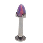 Labret Bar with Fire Opal Spike/Cone 14g
