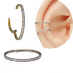 Conch Hinged Titanium Clicker Hoop 16g -14mm