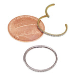 Conch Hinged Titanium Clicker Hoop 16g -14mm