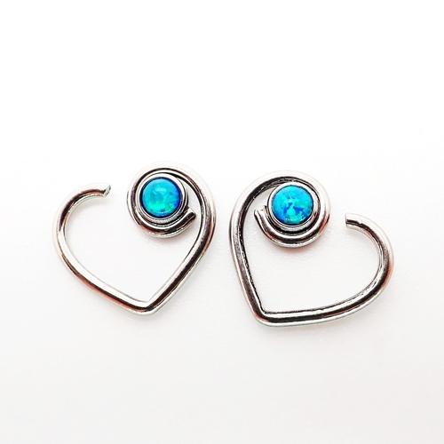 16G Titanium Heart Opal Ring - pure piercings
