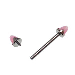 Bubblegum Pink Opal Cone Nipple Bar 16g