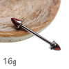 Dark Cherry Opal Cone Nipple Bar 16g