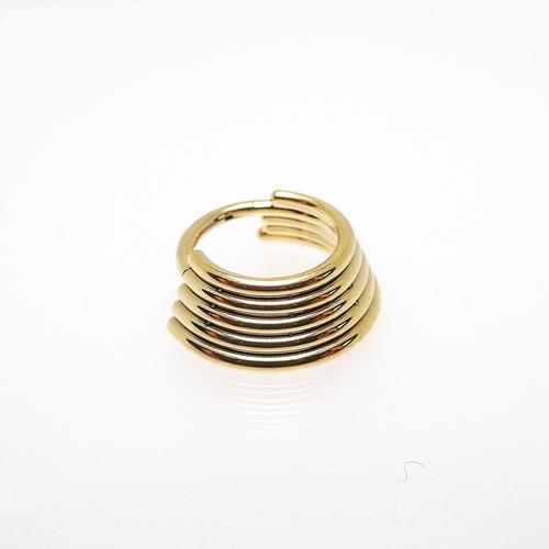 16g 5 Tier Stacked Hinged Clicker Ring Implant titanium - pure piercings