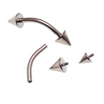 Curved Spike Barbell Piercing 14g or 16g