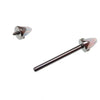 White Opal Cone Nipple Bar 16g