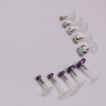 White / Multi Lavender Individual Bio-Flex Stems 16g