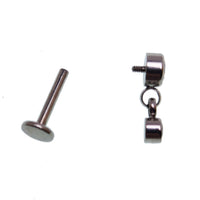 Clear CZ Dangle Flat Back 18g, 16g, 14g - Body Clickers Body Jewelry