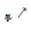 Pair Halobe Push Fit CZ Flower Earrings 20g