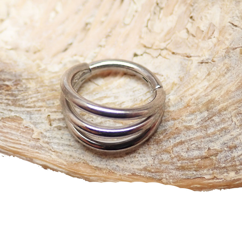 Tri-Hoop Titanium Clicker 16g