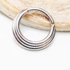 16g  Triple Stacked Hinged Clicker Ring Implant titanium - pure piercings