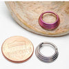 16g  Triple Stacked Hinged Clicker Ring Implant titanium - pure piercings