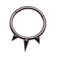 Tri-Spiked Septum Clicker 16g