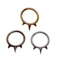 Tri-Spiked Septum Clicker 16g