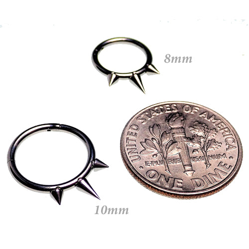 Tri-Spiked Septum Clicker 16g