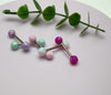 Moon Yellow 5mm, 6mm Opal Titanium Nipple Ring 14g, 12g