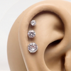 Titanium 16g Triple Helix cz