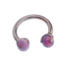 Opal Claw Horseshoe Ring 14g