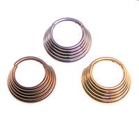 5-Tier Stacked Hinged Titanium Clicker 16g, 14g