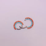 Orange & Blue CZ Titanium Clicker 16g