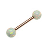 Moon Yellow 5mm, 6mm Opal Titanium Nipple Ring 14g, 12g