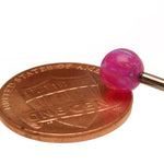 Fuchsia Orchid Opal Nipple Bar 14g, 12g