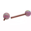 Unicorn Purple 5mm, 6mm Opal Titanium Nipple Ring 14g, 12g