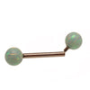 Moon Yellow 5mm, 6mm Opal Titanium Nipple Ring 14g, 12g