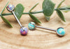 Moon Yellow & Multi Lavender 6mm Opal Barbell 12g / 14g