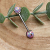 Moon Yellow & Multi Lavender 6mm Opal Barbell 12g / 14g