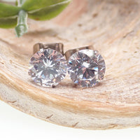CZ Titanium Earrings Pair