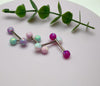 Unicorn Purple 5mm, 6mm Opal Titanium Nipple Ring 14g, 12g