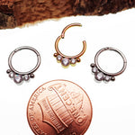 Petite 8mm septum Titanium Clicker 16g