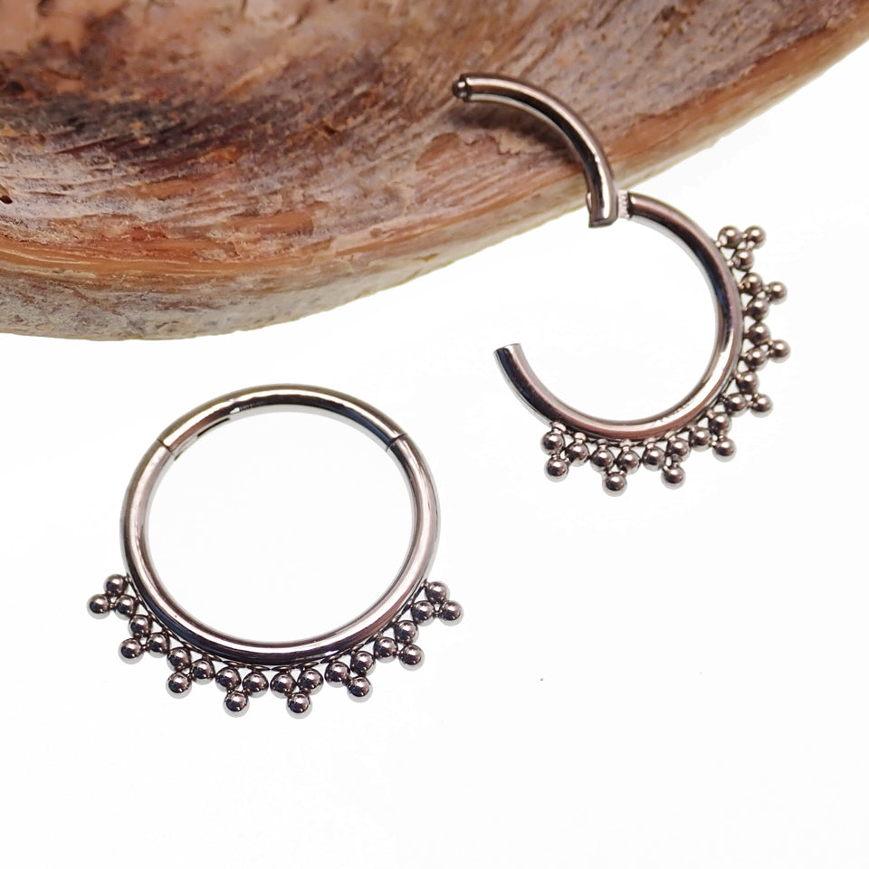 Beaded Titanium Clicker 16g – Body Clickers Body Jewelry