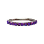 Lavender, Purple, or White Front Inlaid Clicker 18g