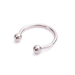 Circular Horseshoe Ring with Ball Ends 16g