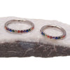 Titanium Multi Stone CZ Stone Clicker 16g