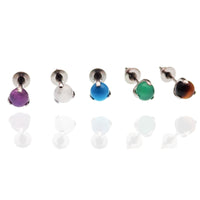 Implant Titanium Natural Stone Earrings - Body Clickers Body Jewelry