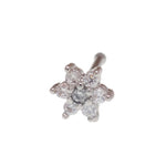 CZ Flower Steel Nose Stud 20g