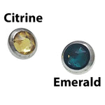 CZ Swarovski Crystal Titanium Tops - 16g