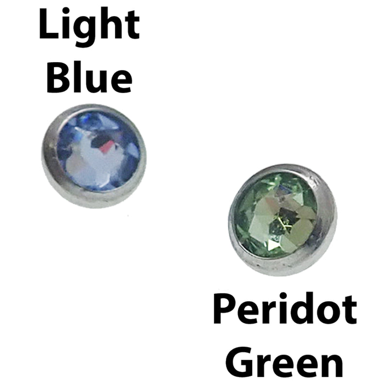 CZ Swarovski Crystal Titanium Tops - 16g