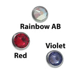 CZ Swarovski Crystal Titanium Tops - 16g