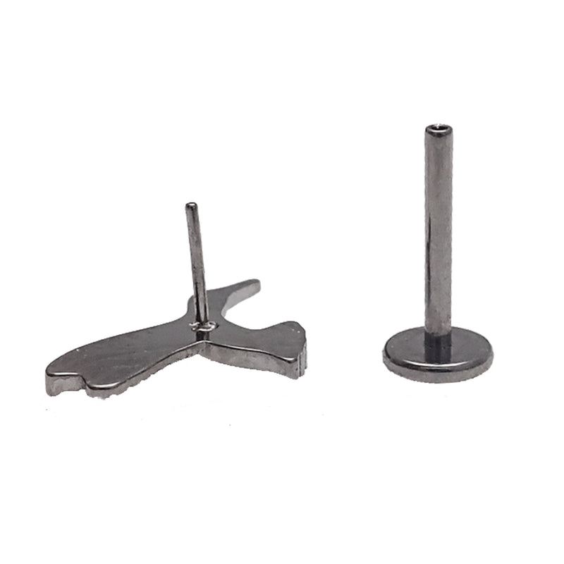 Hummingbird Push Fit Titanium Flatback Piercing 20g, 18g, 16g, 14g